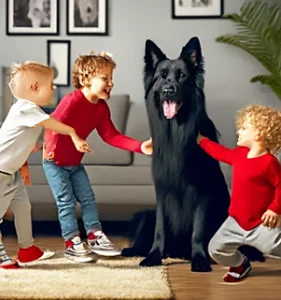 Long Hair Black German Shepherd