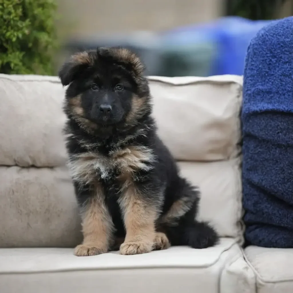Fancy RTK9 Team ( Female ) Black and Red Long Coat German Shepherd Puppy coat detail photo 03 by Royal Tribes K9