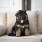 Alexandria Black and Tan Long Coat German Shepherd Puppy coat detail photo 03 by Royal Tribes K9